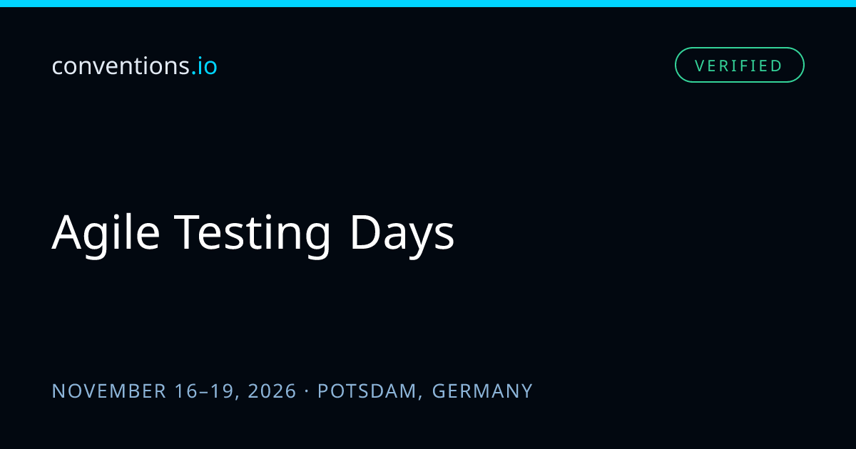 Agile Testing Days 2026 | Potsdam, Germany | Testing | conventions.io